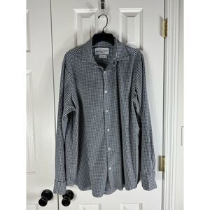 Mizzen + Main Mens Gingham Standard Fit Button Up Shirt Size Large